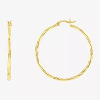Silver Reflections Womens 18K Gold Over Brass 40mm Hoop Earrings