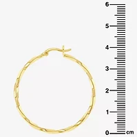 Silver Reflections Womens 18K Gold Over Brass 40mm Hoop Earrings