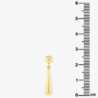 Silver Reflections Womens 18K Gold Over Brass Drop Earrings