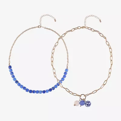 Mixit Womens 2-pc. Necklace Set