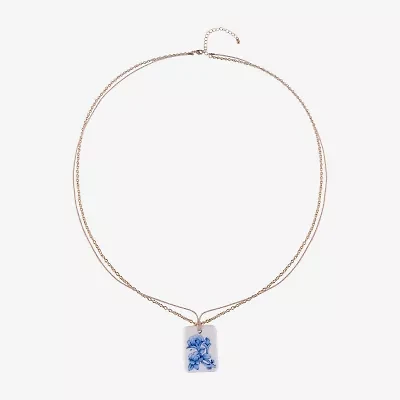 Mixit Porcelain Womens 34 Inch Pendant Necklace