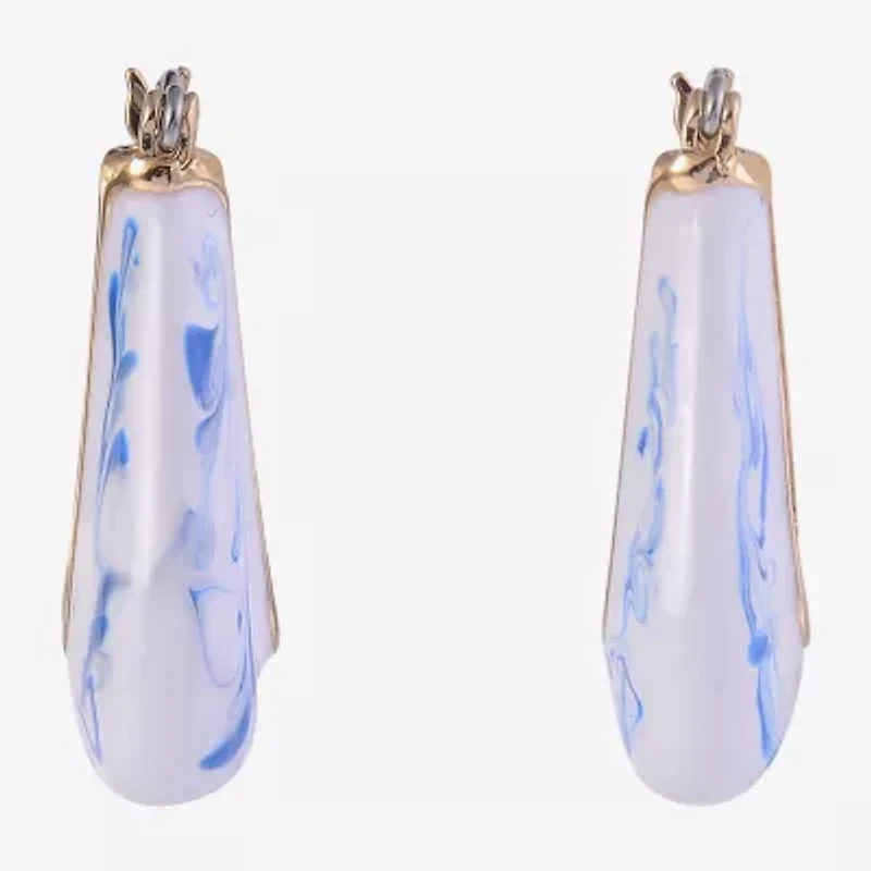 Mixit Printed Womens 27mm Hoop Earrings