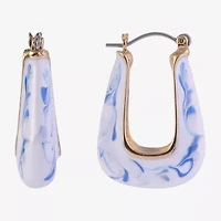Mixit Printed Womens 27mm Hoop Earrings