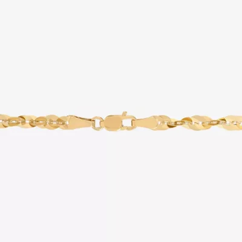 Womens 10K Gold 7.5 Inch Fashion Chain Bracelet
