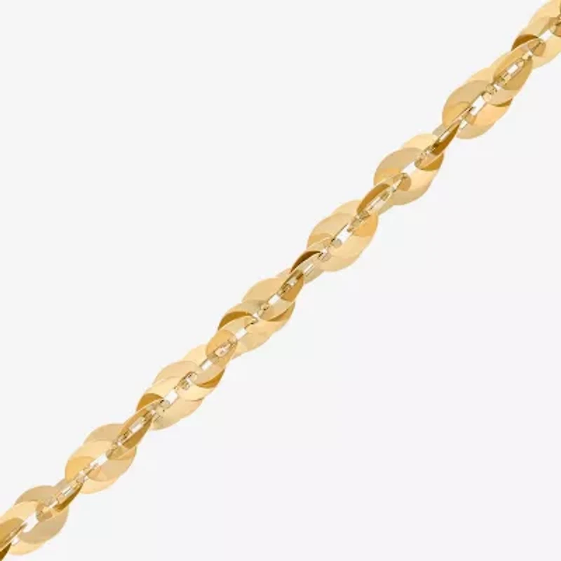Womens 10K Gold 7.5 Inch Fashion Chain Bracelet