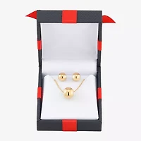 Made in Italy Womens 14K Gold Over Silver Round 2-pc. Jewelry Set