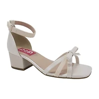 Pop Adana Little & Big Kid Girls Square Open Toe Block Heel Pumps