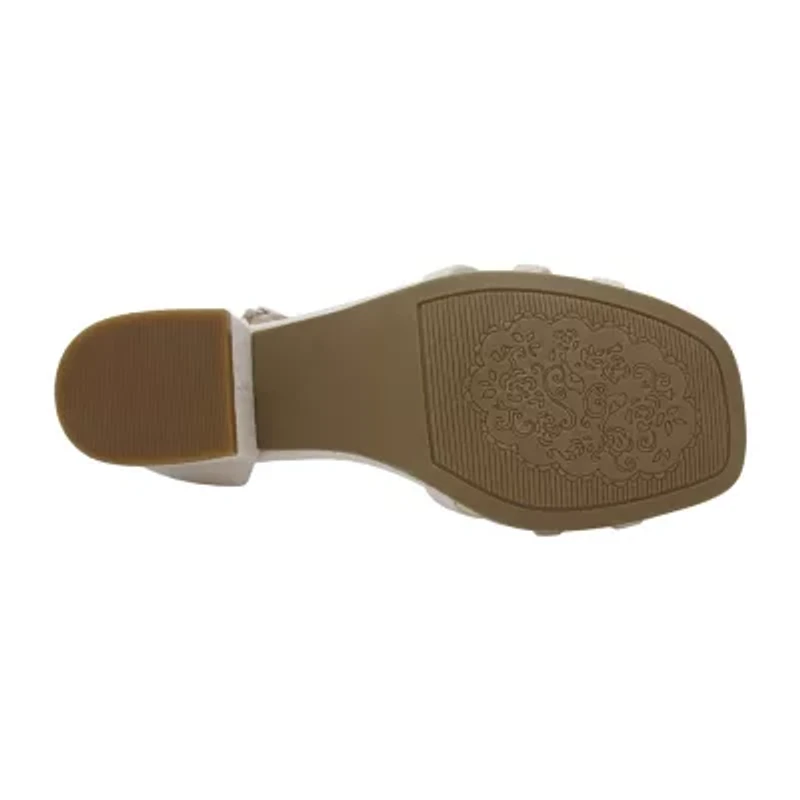 Pop Adana Little & Big Kid Girls Square Open Toe Block Heel Pumps