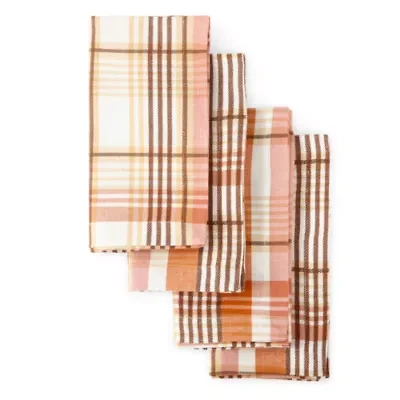 Linden Street Terra Harvest Plaid 4-pc. Napkins