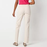 Liz Claiborne Lisa Womens Straight Mid Rise Pull-On Pant