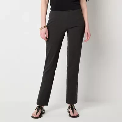 Liz Claiborne Lisa Womens Straight Mid Rise Pull-On Pant