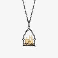 Harry Potter (F / Si2) Womens Diamond Accent Lab Grown White Diamond 14K Two Tone Gold Over Silver 16 Inch Pendant Necklace