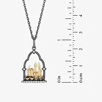 Harry Potter (F / Si2) Womens Diamond Accent Lab Grown White Diamond 14K Two Tone Gold Over Silver 16 Inch Pendant Necklace