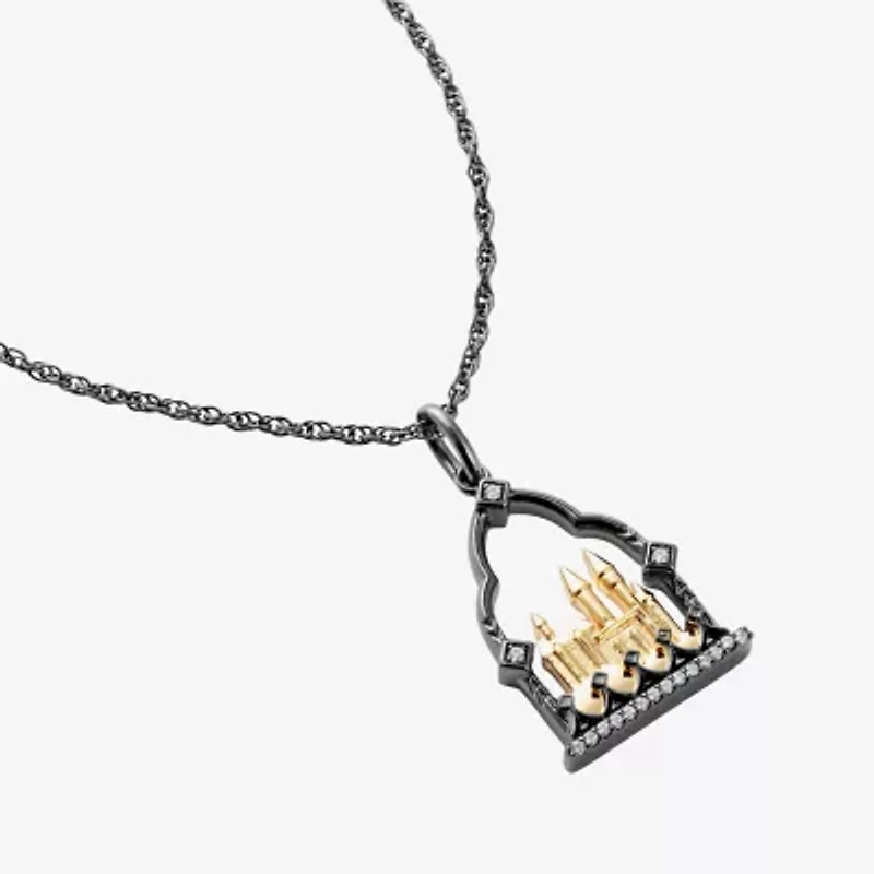 Harry Potter (F / Si2) Womens Diamond Accent Lab Grown White Diamond 14K Two Tone Gold Over Silver 16 Inch Pendant Necklace