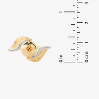 Harry Potter (F/Si2) Womens 1/8 CT. T.W. Lab Grown Diamond Genuine Yellow Citrine 14K Gold Over Silver Cocktail Ring