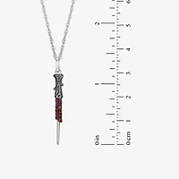 Harry Potter Womens Genuine Red Garnet Sterling Silver 16 Inch Pendant Necklace