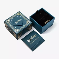 Harry Potter (F/Si2) Womens Lab Grown Diamond Accent Genuine Green Aventurine 14K Gold Over Silver Cocktail Ring