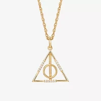 Harry Potter (F / Si2) Womens 1/10 CT. T.W. Lab Grown White Diamond 14K Gold Over Silver 16 Inch Pendant Necklace