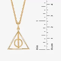 Harry Potter (F / Si2) Womens 1/10 CT. T.W. Lab Grown White Diamond 14K Gold Over Silver 16 Inch Pendant Necklace