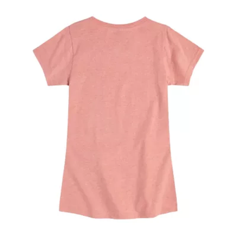Little & Big Kid Girls Crew Neck Short Sleeve Regular Fit Strawberry Shortcake Graphic T-Shirt