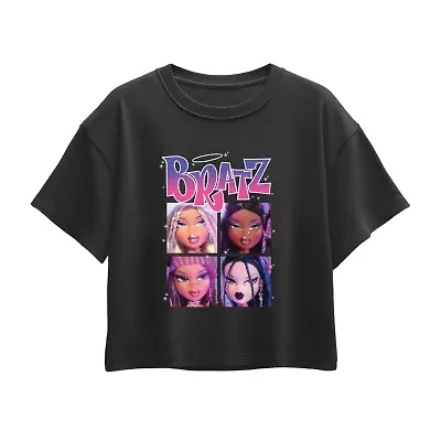 Little & Big Kid Girls Crew Neck Short Sleeve Regular Fit Bratz Dolls Graphic T-Shirt