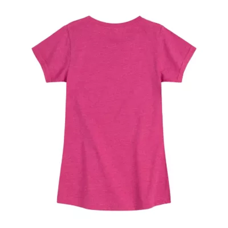 Little & Big Kid Girls Crew Neck Short Sleeve Regular Fit Graphic T-Shirt