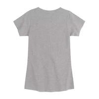 Little & Big Kid Girls Crew Neck Short Sleeve Regular Fit Peanuts Snoopy Graphic T-Shirt