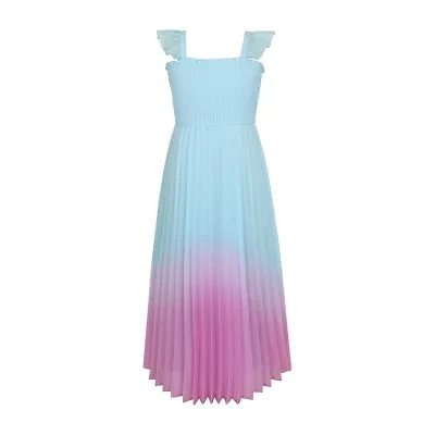 Lilt Big Kid Girls Sleeveless Ombre Maxi Dress