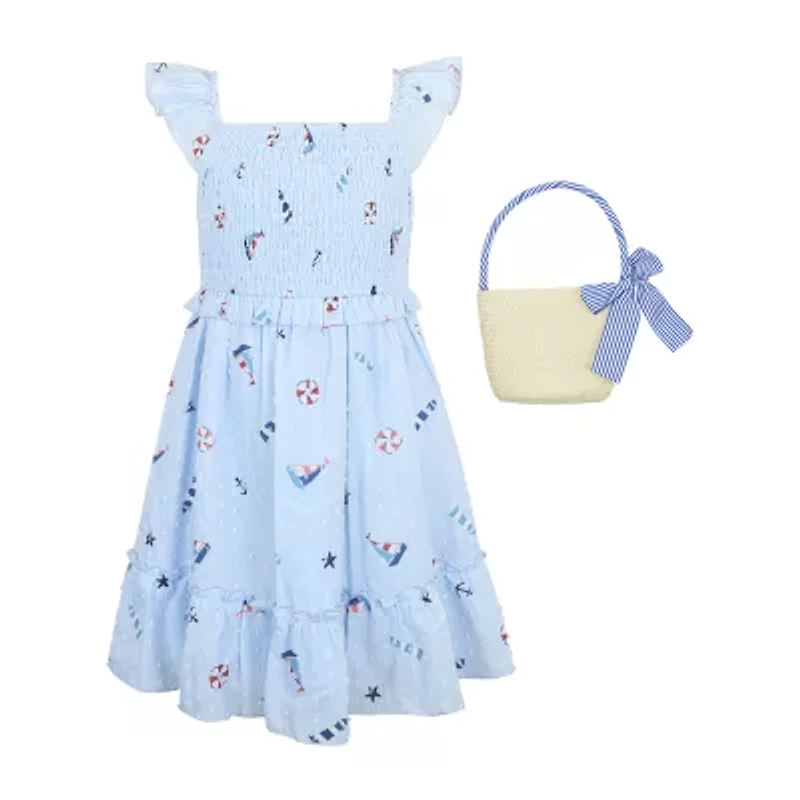 Lilt Little & Big Kid Girls Sleeveless A-Line Dress