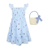 Lilt Little & Big Kid Girls Sleeveless A-Line Dress