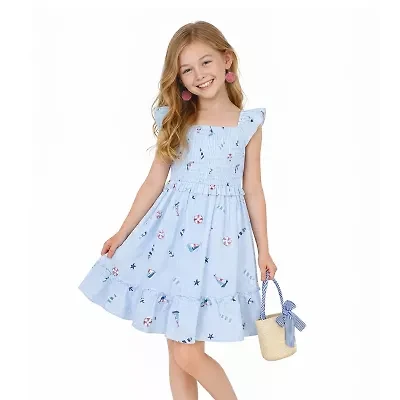Lilt Little & Big Kid Girls Sleeveless A-Line Dress