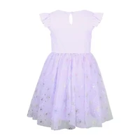 Lilt Little Girls Sleeveless Flutter A-Line Dress