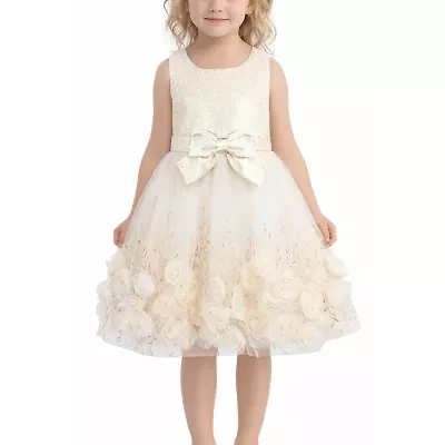 Lilt Little Girls Sleeveless Fit + Flare Dress