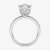 Grown Gorgeous (F / Vs2) Womens CT. T.W. Lab White Diamond 14K Gold Marquise Side Stone Engagement Ring