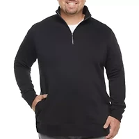 Champion Mens Mock Neck Long Sleeve Active Quarter-Zip Pullover