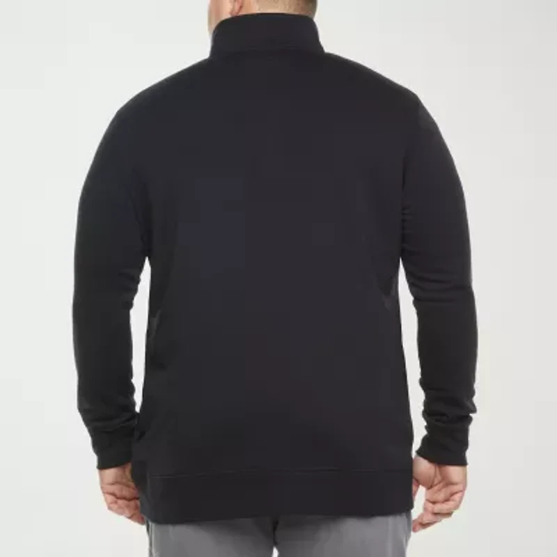 Champion Mens Mock Neck Long Sleeve Active Quarter-Zip Pullover