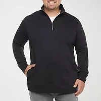 Champion Mens Mock Neck Long Sleeve Active Quarter-Zip Pullover