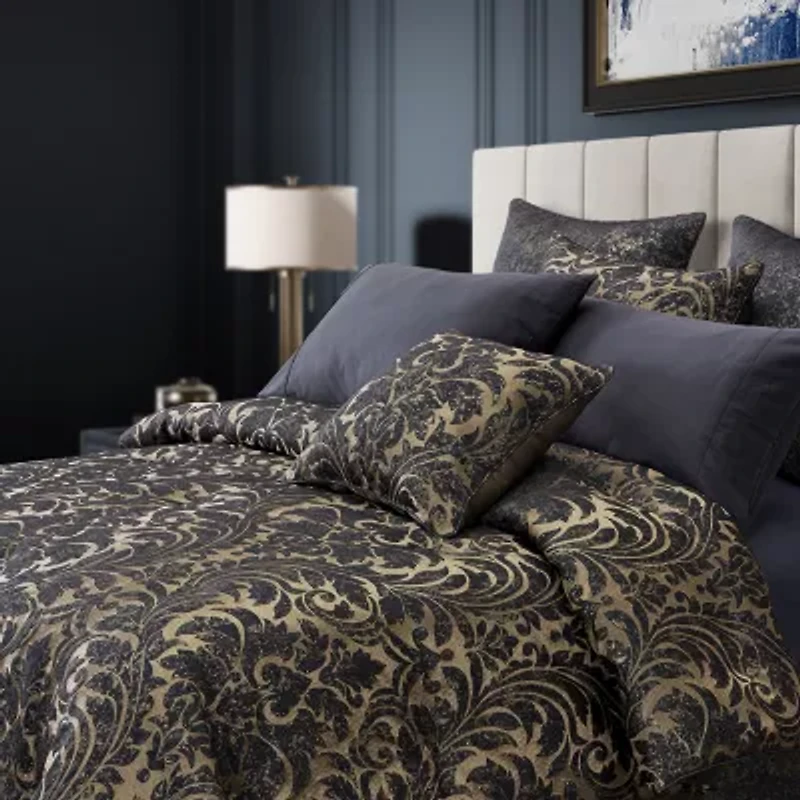 Queen Street Gildestone 4-pc. Embellished Comforter Set