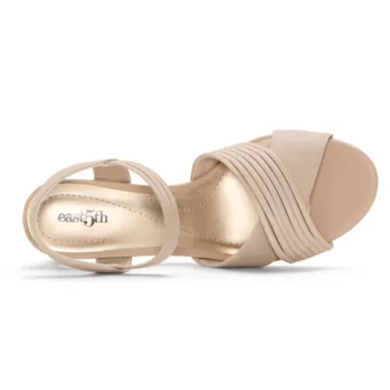 east 5th Nelty Womens Round Open Toe Block Heel Pumps