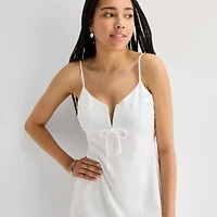 City Triangle Womens Juniors Sleeveless A-Line Dress