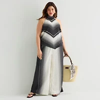 Worthington Womens Plus Sleeveless Mock Neck Top