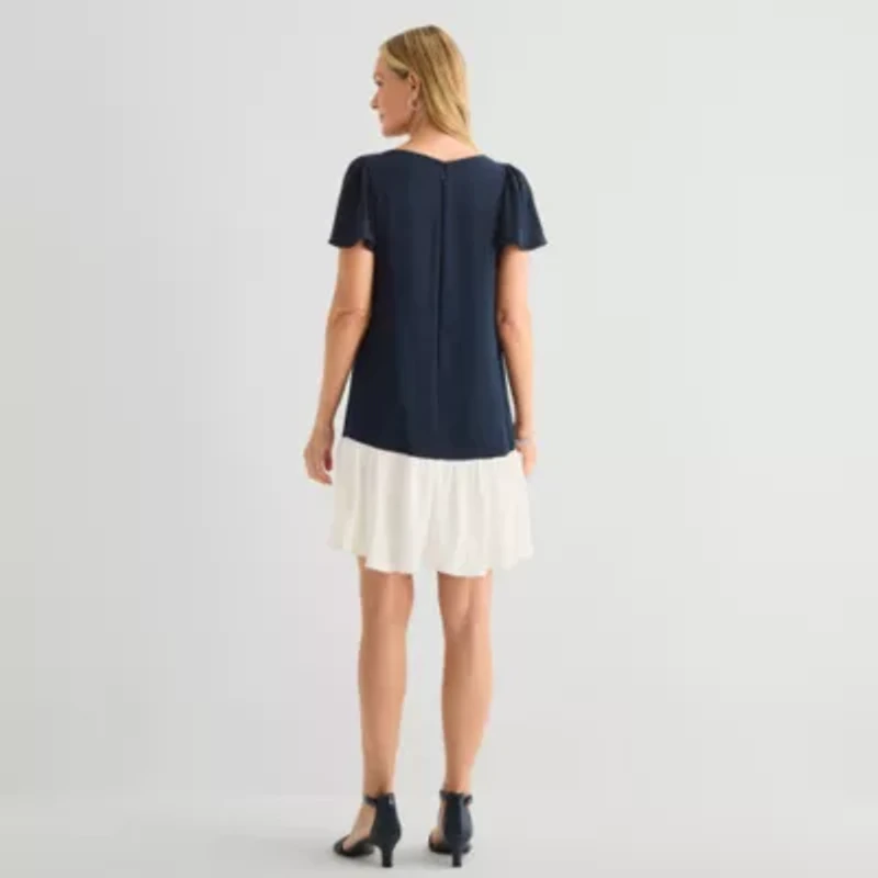 Marc New York Womens Short Sleeve Shift Dress