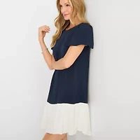 Marc New York Womens Short Sleeve Shift Dress