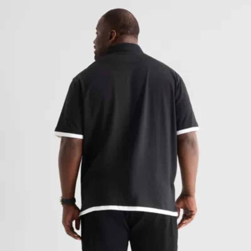 Shaquille O'Neal XLG™ Mens Short Sleeve Regular Fit Big and Tall Button-Down Shirt