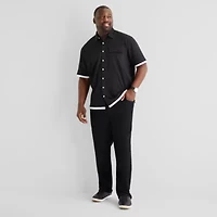 Shaquille O'Neal XLG™ Mens Short Sleeve Regular Fit Big and Tall Button-Down Shirt