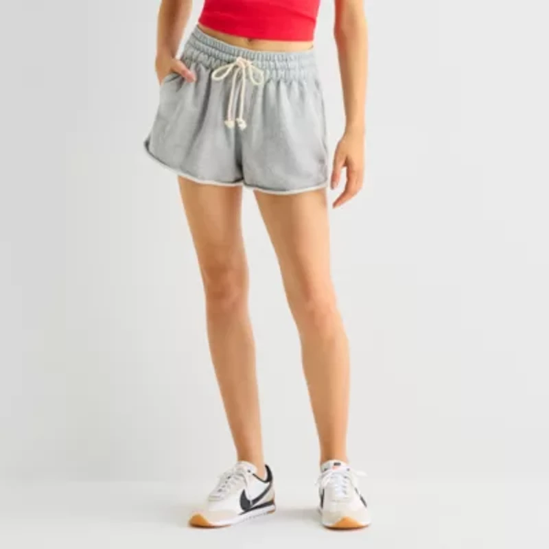 Arizona Womens Mid Rise Juniors Jogger Short