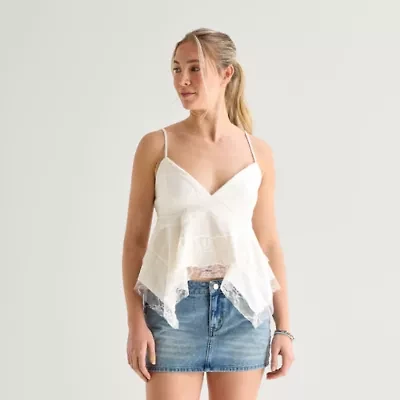 Forever 21 Womens Juniors Sweetheart Neck Sleeveless Babydoll Top