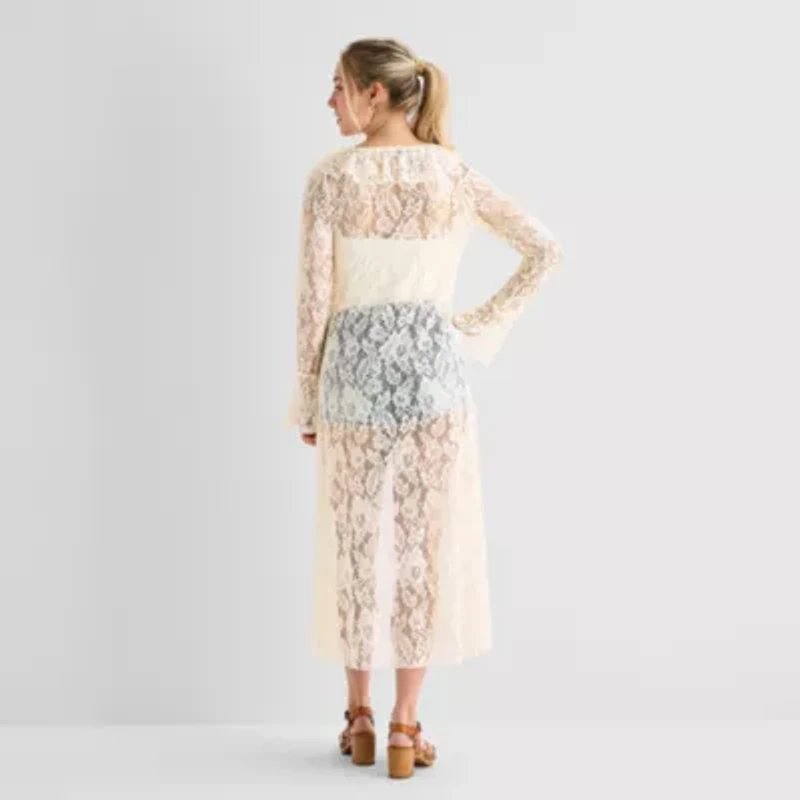 Forever 21 Womens Juniors Long Sleeve Button Cardigan