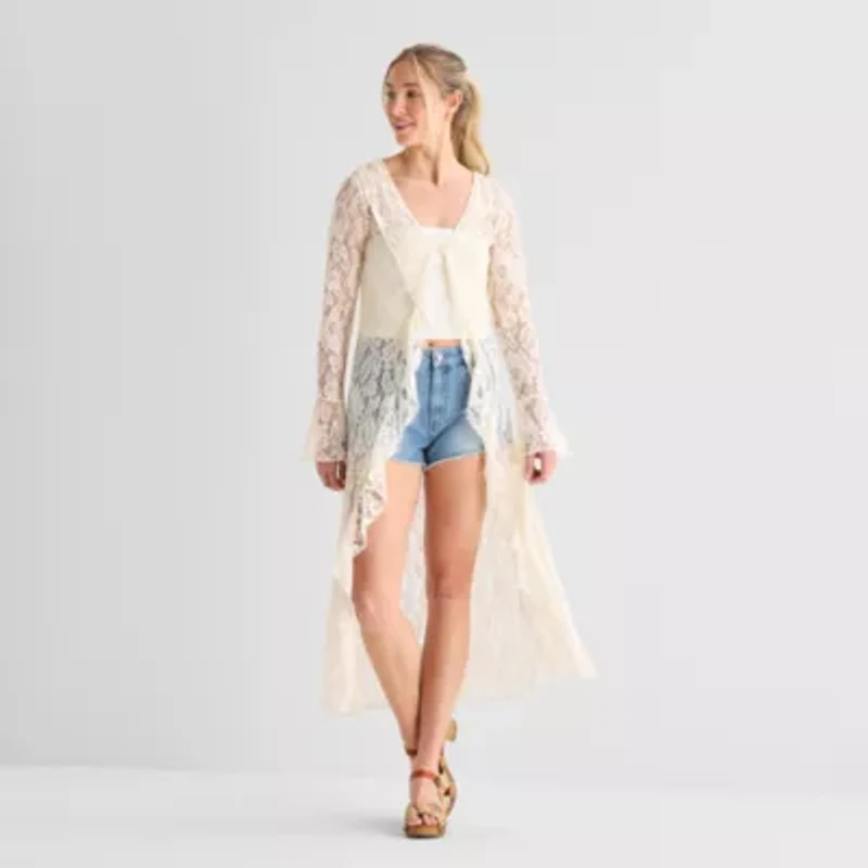 Forever 21 Womens Juniors Long Sleeve Button Cardigan