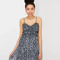 Arizona Womens Juniors Sleeveless Floral Maxi Dress